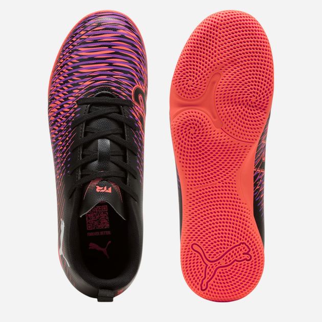 Buty piłkarskie halówki młodzieżowe chłopięce Puma Future 8 Play IT Jr 10839701 36 (3.5UK) Czarne z czerwonym i fioletowym - obraz 4