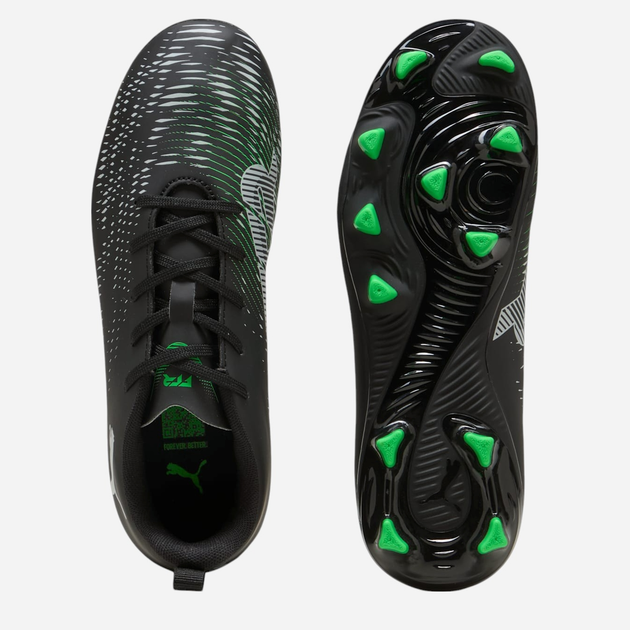 Підліткові футбольні бутси для хлопчика Puma Future 8 Play FG/AG Jr 10814402 37 (4UK) Чорні з темно-зеленим (4067983074493) - зображення 4