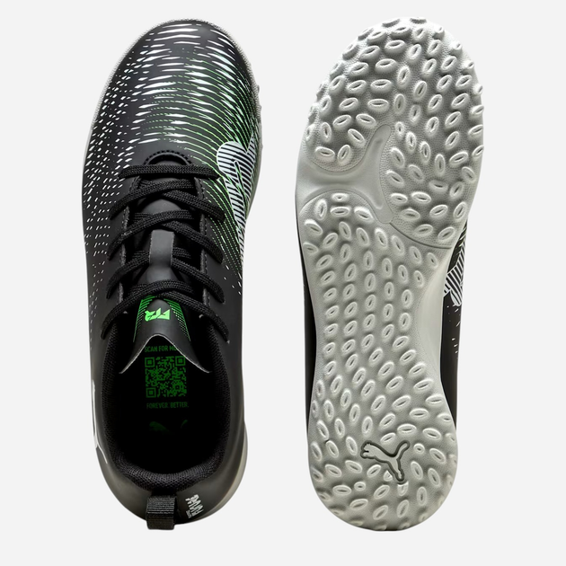 Buty piłkarskie turfy młodzieżowe chłopięce Puma Future 8 Play TT Jr 10839602 37 (4UK) Czarne z ciemnozielonym - obraz 4
