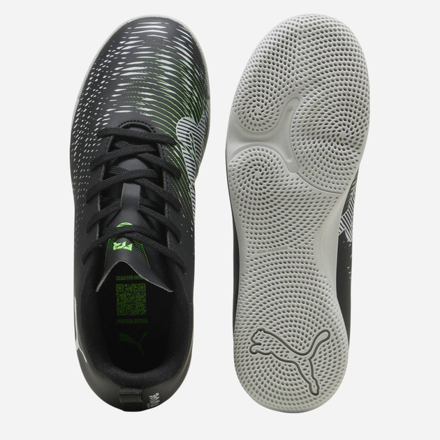 Buty piłkarskie halówki młodzieżowe chłopięce Puma Future 8 Play IT Jr 10839702 37 (4UK) Czarne z ciemnozielonym - obraz 4