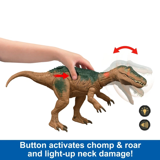 Фигурка Динозавр Барионикс 35 см со звуком и светом Эпическая Атака Jurassic World Epic Attack Baryonyx Mattel HTP68 - изображение 2