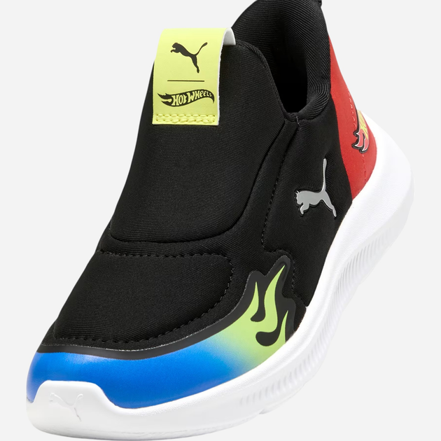 Sneakersy chłopięce z białą podeszwą Puma Fun Racer 2 Sliptech 40140901 29 (11UK) Czarne - obraz 5