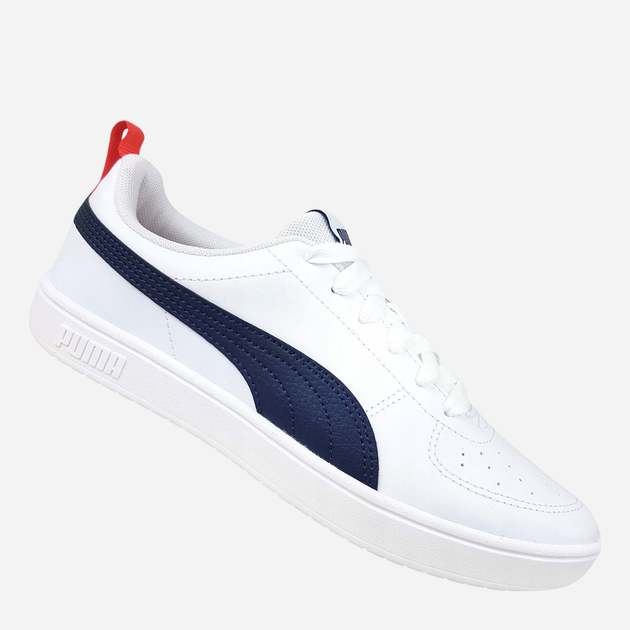 Підліткові кеди для хлопчика Puma Rickie Jr 38431109 37 (4UK) Білі з темно-синім (4065449327756) - зображення 4