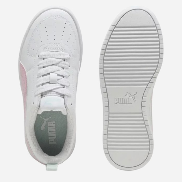 Sneakersy młodzieżowe dziewczęce Puma Rickie Jr 38431138 36 (3.5UK) Białe z różowym - obraz 6