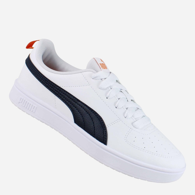 Підліткові кеди для хлопчика Puma Rickie Jr 38431140 38 (5UK) Білі з чорним і помаранчевим (4067983800276) - зображення 4