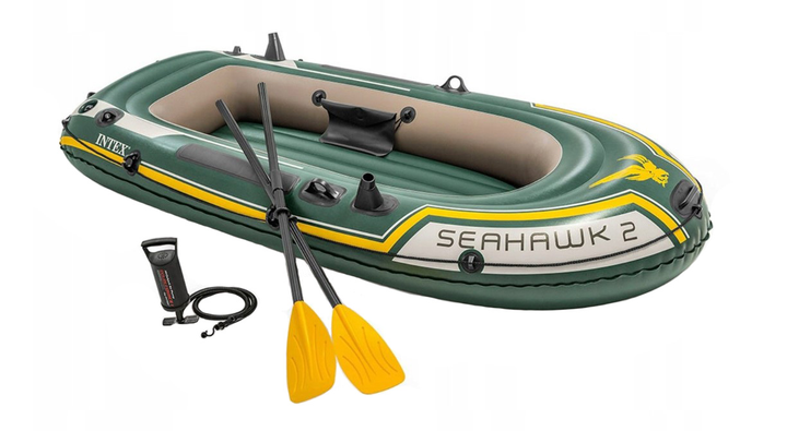 Ponton dmuchany Intex Seahawk 2 68347NP 236 x 41 x 114 cm Zielony (6941057463476) - obraz 1