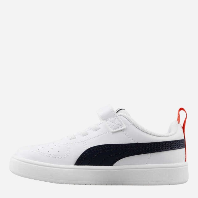 Sneakersy chłopięce na rzepy Puma Rickie AC+ Inf 38431409 27 (9UK) Białe z granatowym - obraz 3