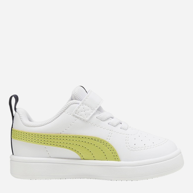 Sneakersy chłopięce na rzepy Puma Rickie AC+ Inf 38431436 27 (9UK) Białe z jasnozielonym - obraz 3