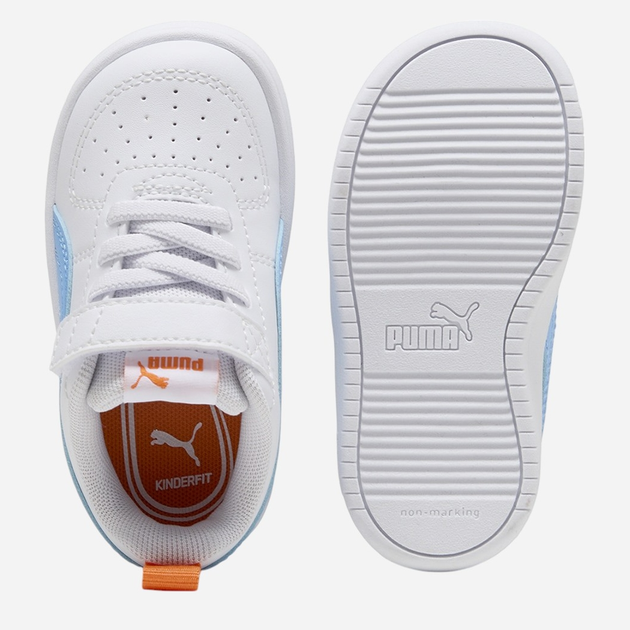 Дитячі кеди для хлопчика Puma Rickie AC+ Inf 38431437 21 (4.5UK) Білі з блакитним (4067983866944) - зображення 3