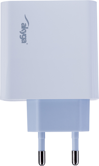 Мережевий зарядний пристрій Akyga 45W USB-A + Type-C White (AK-CH-18) - зображення 3