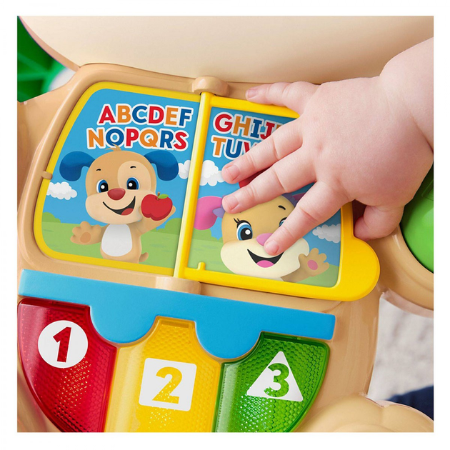 Chodzik Fisher-Price Bawię się i Uczę Edukacyjny pchacz "Różowy piesek" (FTC68) (C42) (887961640922) - obraz 3