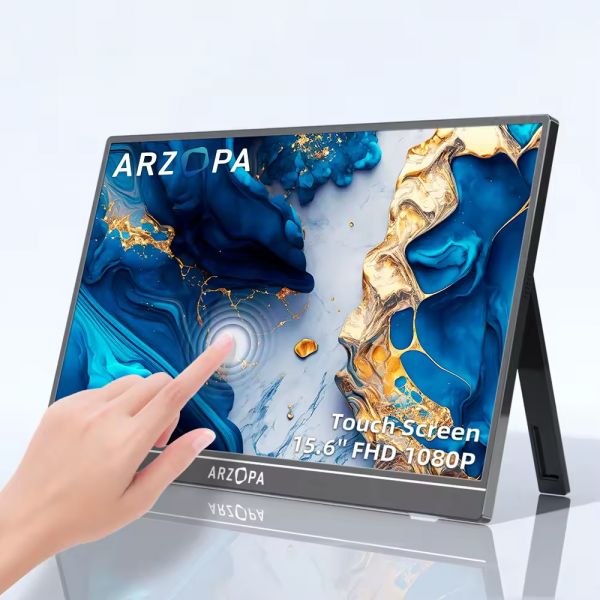 Портативний монітор Arzopa a1t black 15,6" 1920x1080 60 Гц Сенсорний екран - Фото 1 Портативний монітор Arzopa a1t black 15,6" 1920x1080 60 Гц Сенсорний екран - изображение 1