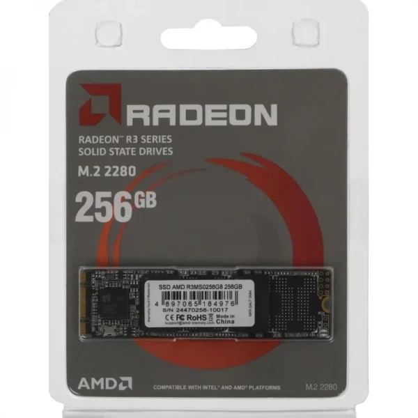 SSD накопитель amd r3 256Gb sata3 m.2 2280 3d tlc (r3ms0256g8) - изображение 4