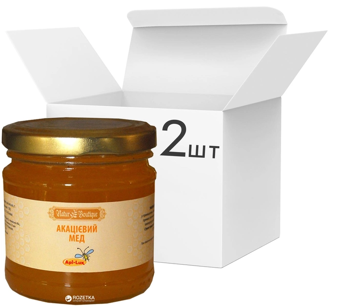 Акция на Упаковка меду Natur Boutique акації 250 г х 2 шт от Rozetka