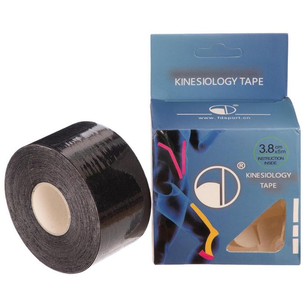 Кінезіо тейп (Kinesio tape) SP-Sport BC-4863-3_8 розмір 5м чорний - зображення 1