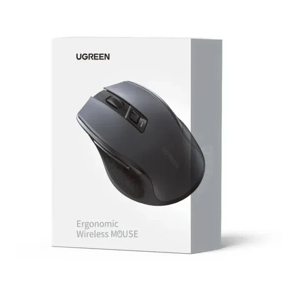 Мышка UGREEN MU006 беспроводная бесшумная 2.4G 4000 DPI портативная эргономичная компьютерная мышь - Фото 3 Мышка UGREEN MU006 беспроводная бесшумная 2.4G 4000 DPI портативная эргономичная компьютерная мышь - изображение 3