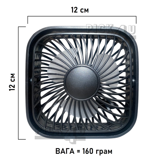 Компактний USB вентилятор TOPK K51 Чорний - зображення 2
