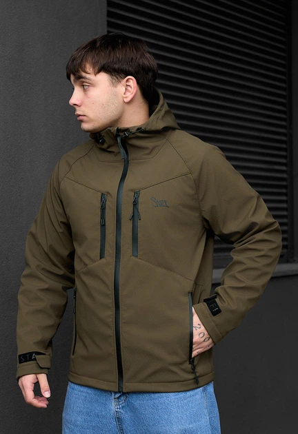 Куртка soft shell Staff nexu dark khaki logo XS (LBL0331) - Фото 7 Куртка soft shell Staff nexu dark khaki logo XS (LBL0331) - изображение 7