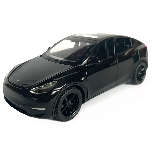 Інерційна металева машинка Tesla Y, 39110 Авто Експерт з світловими та звуковими ефектами Чорна 1:32 - изображение 6