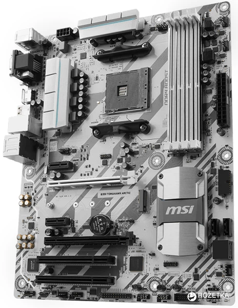 Материнская плата MSI B350 Tomahawk Arctic (sAM4, AMD B350, PCI-Ex16) - изображение 2