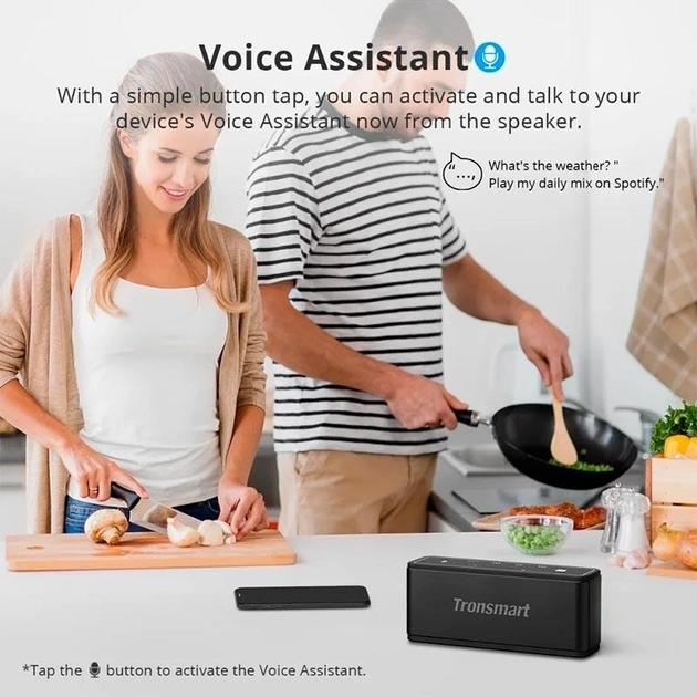 Портативная беспроводная Bluetooth колонка Tronsmart Mega BT5.0, AUX, 40W, TWS, NFC, DSP, 15h Max | Black - изображение 6