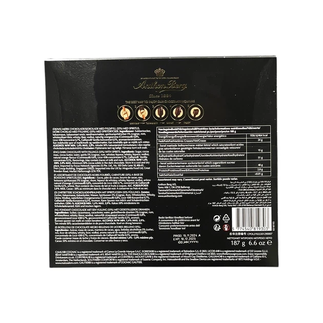 Шоколадні пляшечки Anthon Berg Chocolate Liqueurs 187 грам
