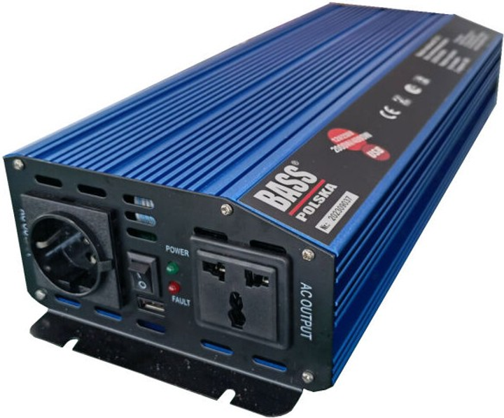 Інвертор Bass Polska 2000/4000 W 12-230 V DC-AC BP-5013 (5902067627822) - зображення 1