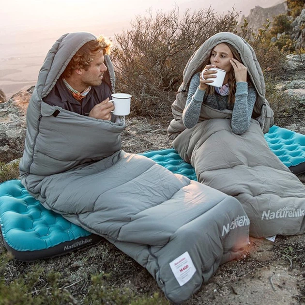 Спальник с капюшоном демисезонный правый +6/+1/-13°C Naturehike M300 NH20MSD02 Зеленый - изображение 6
