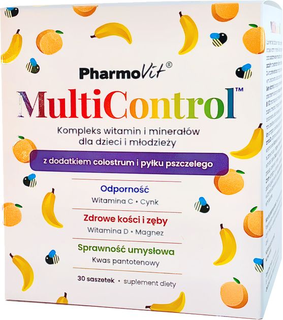 Харчова добавка Pharmovit MultiControl 30 саше Банан-персик (5904703901730) - зображення 1