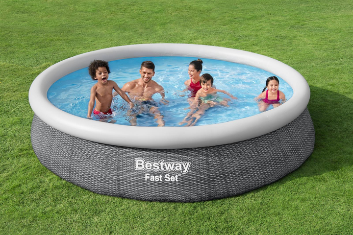 Basen rozporowy Bestway Fast Set 457 x 84 cm 57313 Szary (6941607310908) - obraz 5