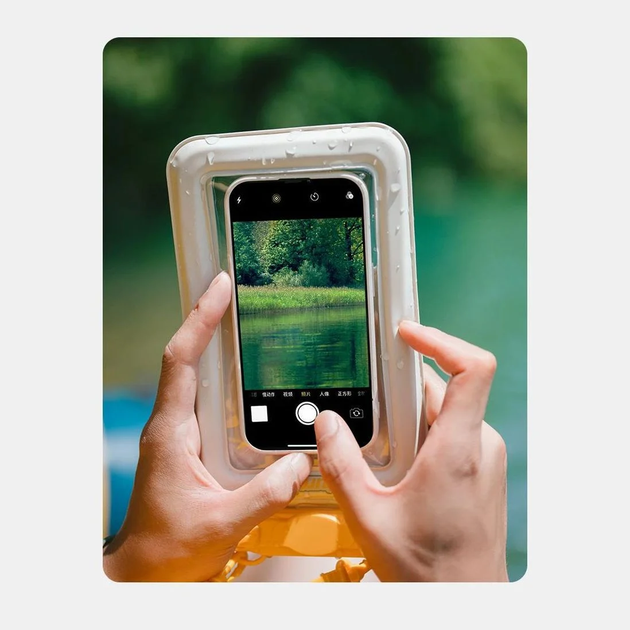 Гермочохол для телефону Naturehike 6.8 inch CNK2300BS015 grey - зображення 4