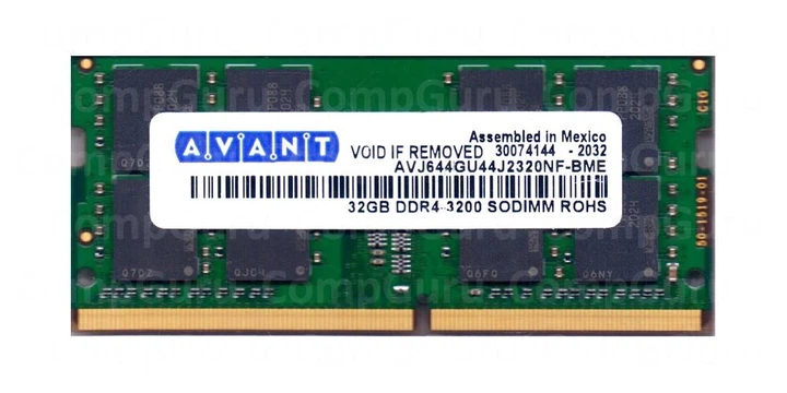 Оперативная память для ноутбука Avant DDR4 32GB 3200MHz SO-DIMM PC4-3200 (AVJ644GU44J2320NF-BME) - Фото 1 Оперативная память для ноутбука Avant DDR4 32GB 3200MHz SO-DIMM PC4-3200 (AVJ644GU44J2320NF-BME) - изображение 1
