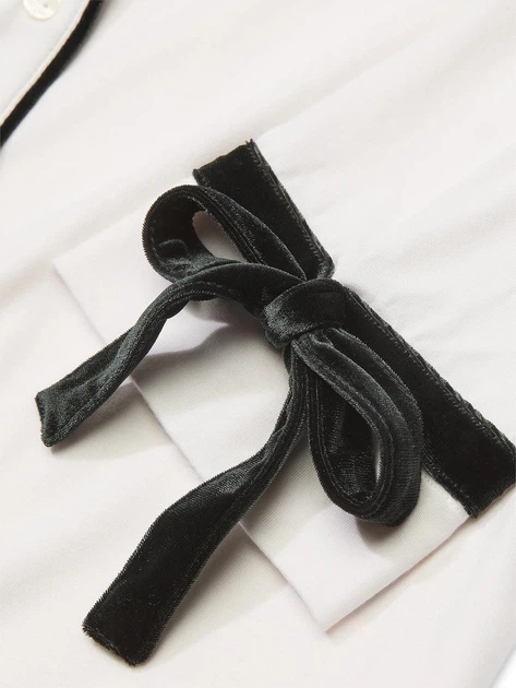 Пижама Modal Soft Velvet-Trim Long Pajama Set размер XS - изображение 3