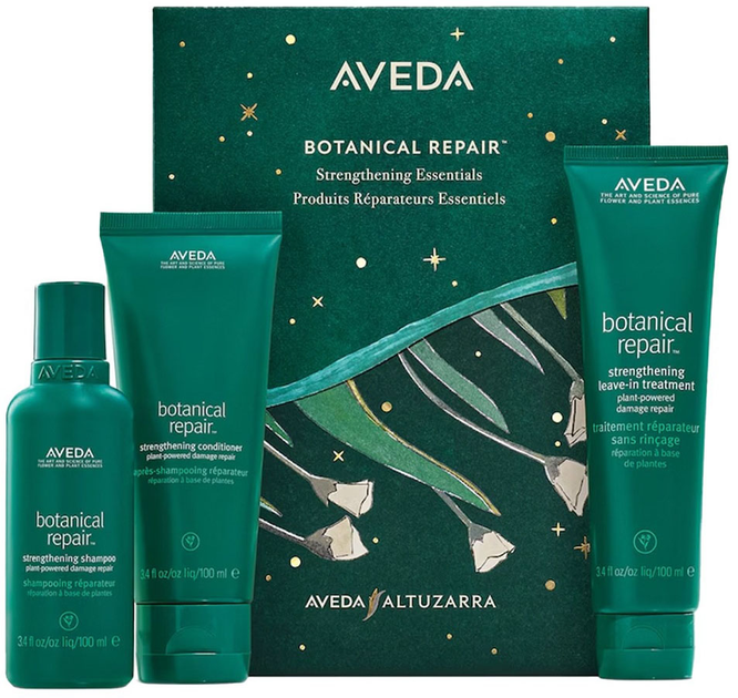 Набір по догляду за волоссям Aveda Botanical Repair Шампунь зміцнювальний 100 мл + Кондиціонер зміцнювальний 100 мл + Догляд без ополіскування 100 мл (018084064979) - зображення 1