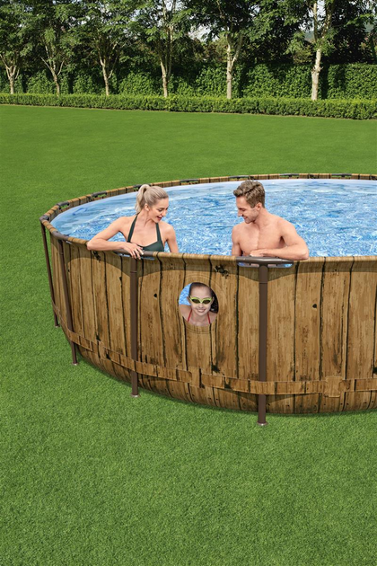 Basen rozporowy Bestway Power Steel Swim Vista Series II 549 x 122 cm 56977 Brązowy (6941607311554) - obraz 6