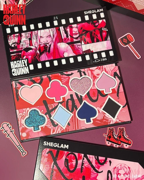 Палетка тіней HARLEY QUINN X SHEGLAM, колекція Харлі Квін від SHEGLAM - Фото 2 Палетка тіней HARLEY QUINN X SHEGLAM, колекція Харлі Квін від SHEGLAM - зображення 2
