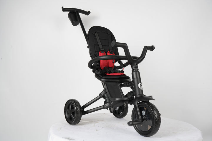 Велосипед дитячий Qplay Nova Niello Tricycle Складаний Триколісний з батьківською ручкою Red (S700-12Nova+EvaRed) - зображення 5