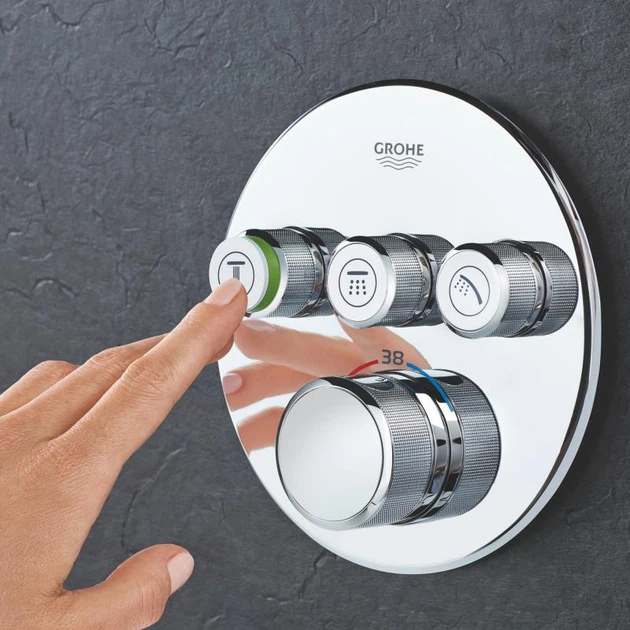 Зовнішня частина термостатичного змішувача Grohe Grohtherm SmartControl 29121000 на 3 виходи - изображение 4
