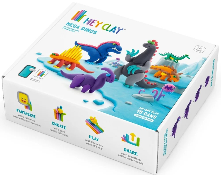 Набір для ліплення Hey Clay Mega Dinos HCL15017 (5904754607834) - зображення 3