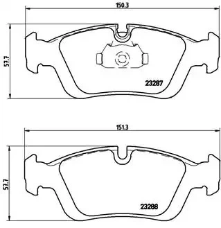 Комплект гальмівних колодок, дискове гальмо ALPINA ROADSTER, BMW Z4, BREMBO (P06024) - Фото 1 Комплект гальмівних колодок, дискове гальмо ALPINA ROADSTER, BMW Z4, BREMBO (P06024) - зображення 1