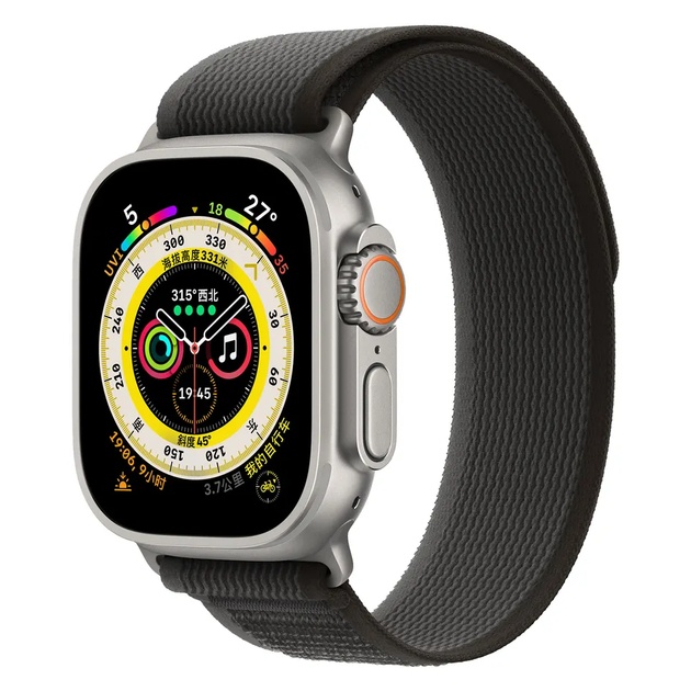 Ремешок для Apple Watch 49 / 46 / 45 / 44 mm Trail Loop black-gray - изображение 2