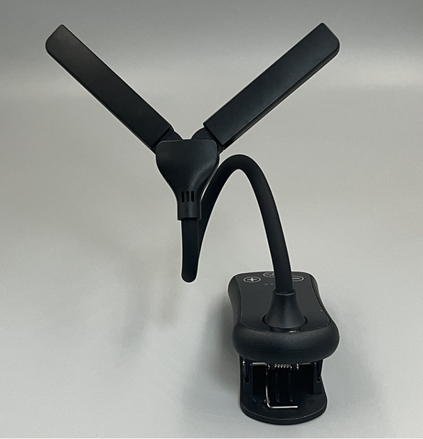 Лампа на кліпсі акумуляторна подвійна на гнучкій ніжці 1000 mAh Book Light (L104) - зображення 2
