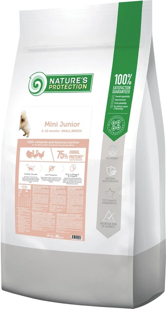 Сухой корм для собак юниоров Nature's Protection Mini Junior Small breeds 18 кг (NPB46026) (4771317460264) - Фото 1 Сухой корм для собак юниоров Nature's Protection Mini Junior Small breeds 18 кг (NPB46026) (4771317460264) - изображение 1