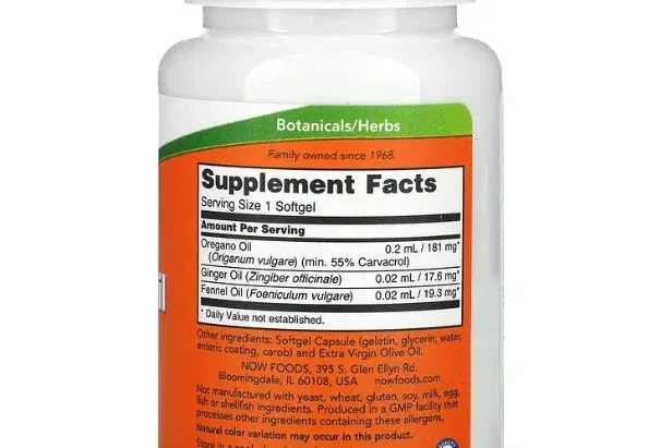 Олія орегано Now Foods (Oregano Oil) 90 м'яких капсул - зображення 2