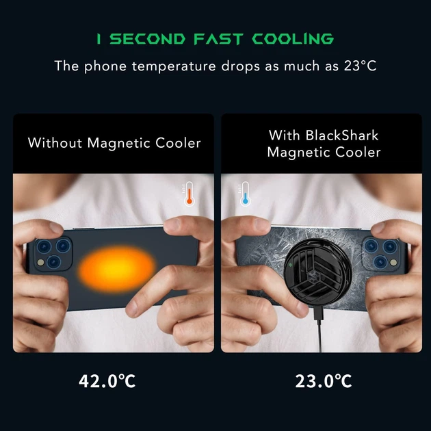 Black Shark Magnetic Cooler BR30-AP магнітний мобільний кулер охолодження для телефона смартфона радіатор - зображення 8