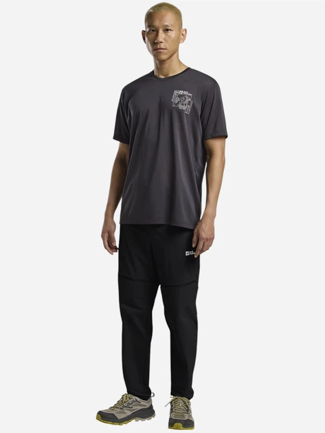 Штаны мужские Jack Wolfskin Hikeout Zip Off Pants M A63925-6000 48 Черные (4064886463904) - изображение 6