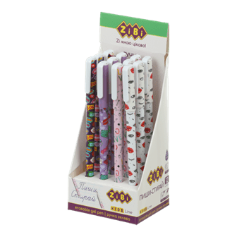 Ручка гелева ZiBi KIDS Line 2212-99 0,5мм "пиши-прай" синя, для дівчаток (12) /ZB.2212-99/ - зображення 2