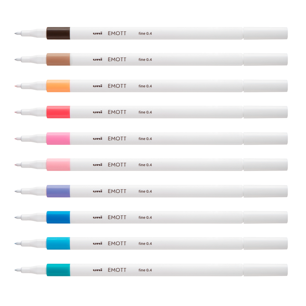 Набір лайнерів UNI EMOTT 0.4мм fine line 10 кольорів Soft Pastel Color - Фото 3 Набір лайнерів UNI EMOTT 0.4мм fine line 10 кольорів Soft Pastel Color - зображення 3