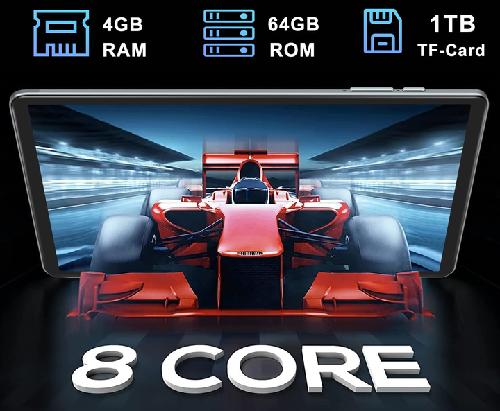 Планшет 10.1" Full HD Yestel T10 6+4/64Gb 8 ядер Android 13 8000 mAh Серый - изображение 2