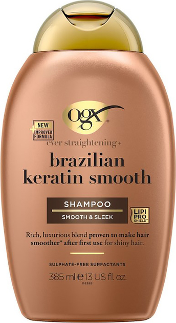 Шампунь OGX Brazilian Keratin Smooth Розгладжувальний для зміцнення волосся 385 мл від Rozetka на платформі USKIDKA Акція на Шампунь OGX Brazilian Keratin Smooth Розгладжувальний для зміцнення волосся 385 мл від Rozetka